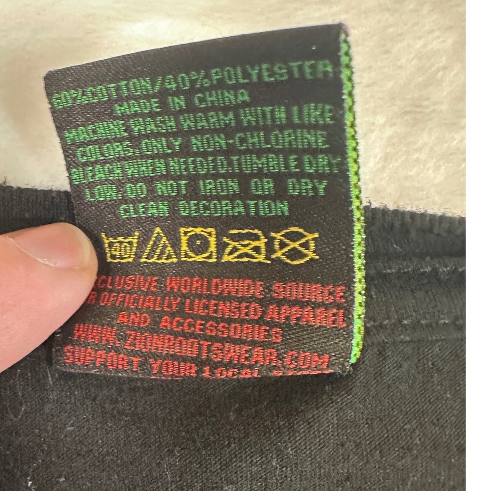 Bob Marley Zion Rootswear Lion Split Face Graphic T-Shirt Black Mens Medium 2004 - Picture 5 of 8